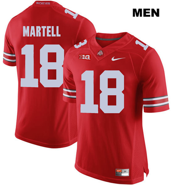 Ohio State Buckeyes Men's Tate Martell #18 Red Authentic Nike College NCAA Stitched Football Jersey EE19C43OB
